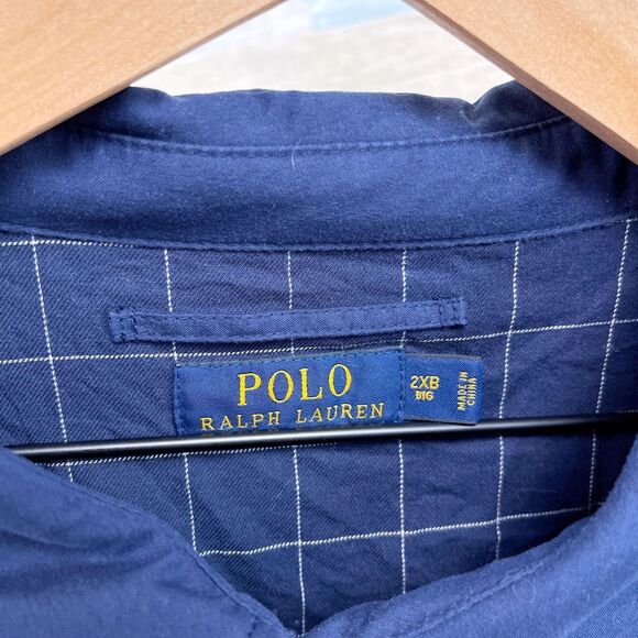 POLO Ralph Lauren Golf Bi-Swing Windbreaker Jacket Blue Full Zip Mens 2XB 2X Big - Picture 6 of 8
